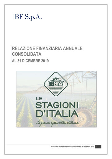 Vorschaubild B.F. S.p.A. Finanzmitteilung 2019