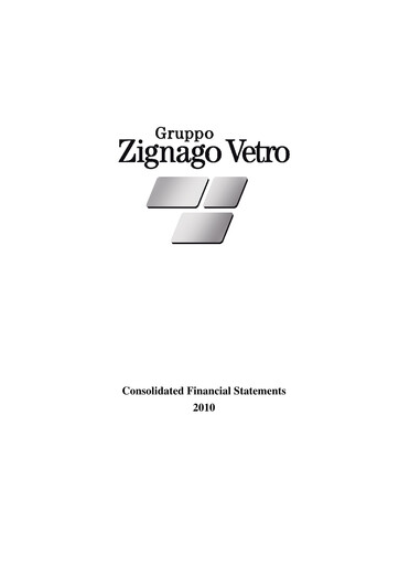 Thumbnail Zignago Vetro Financial Statement 2010