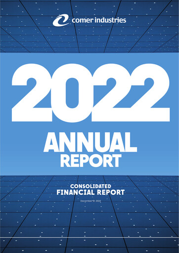 Thumbnail Comer Industries Annual Report 2022