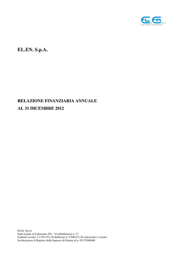 Thumbnail EL.En. S.p.A. (Elen Group) Annual Report 2012