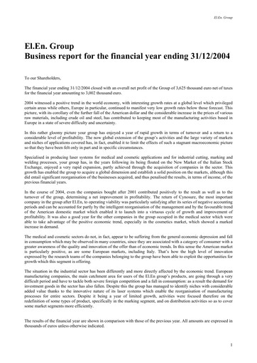 Thumbnail EL.En. S.p.A. (Elen Group) Financial Statement 2004