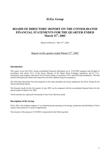 Vorschaubild EL.En. S.p.A. (Elen Group) Quartalsbericht 2002-q1