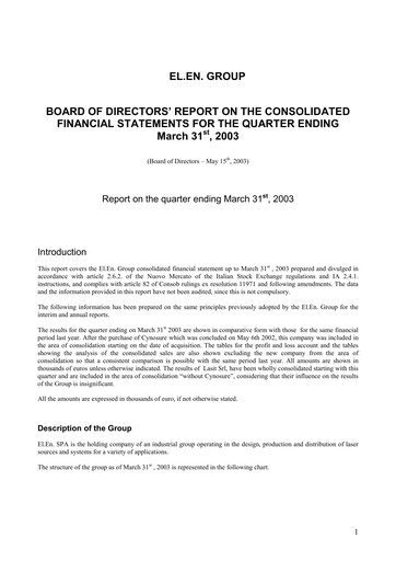Vorschaubild EL.En. S.p.A. (Elen Group) Quartalsbericht 2003-q1