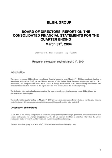 Vorschaubild EL.En. S.p.A. (Elen Group) Quartalsbericht 2004-q1