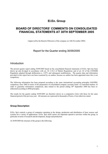 Vorschaubild EL.En. S.p.A. (Elen Group) Quartalsbericht 2005-q3