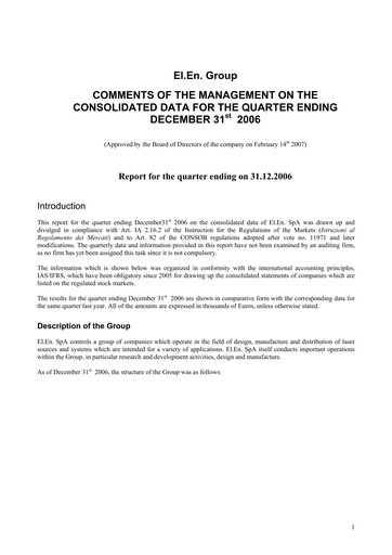Vorschaubild EL.En. S.p.A. (Elen Group) Quartalsbericht 2006-q4