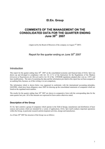 Vorschaubild EL.En. S.p.A. (Elen Group) Quartalsbericht 2007-q2