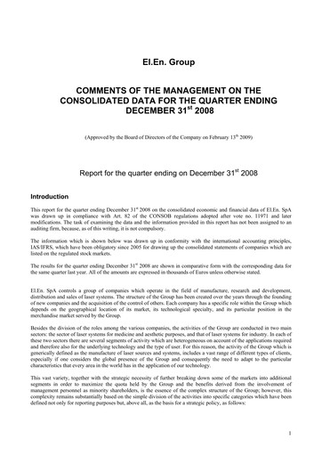 Vorschaubild EL.En. S.p.A. (Elen Group) Quartalsbericht 2008-q4