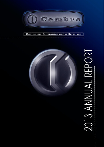 Thumbnail Cembre S.p.A. Annual Report 2013