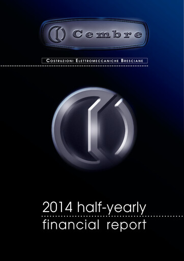 Thumbnail Cembre S.p.A. Half-year Report 2014-h1