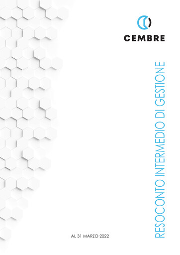Thumbnail Cembre S.p.A. Quarterly Report 2022-q1