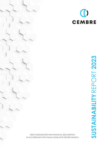 Thumbnail Cembre S.p.A. Sustainability Report 2023