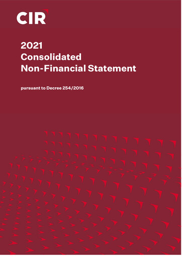 Thumbnail CIR S.p.A. - Compagnie Industriali Riunite Sustainability Report 2021