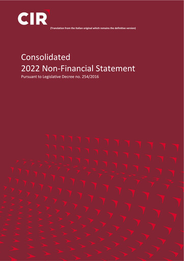 Thumbnail CIR S.p.A. - Compagnie Industriali Riunite Sustainability Report 2022