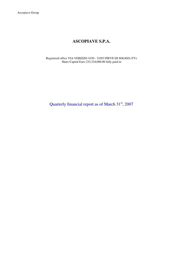 Thumbnail Ascopiave Quarterly Report 2007-q1