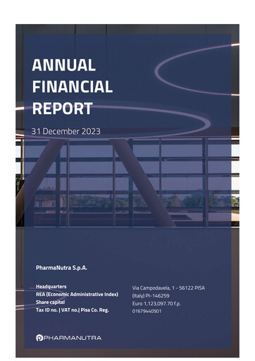 Vorschaubild Pharmanutra Jahresbericht 2023