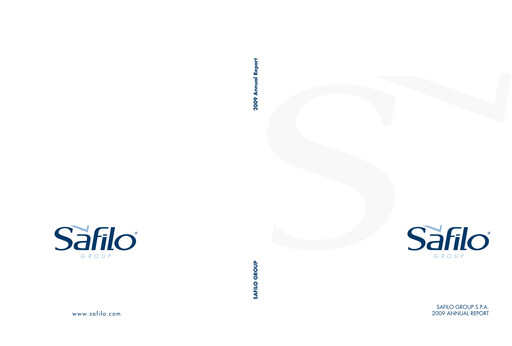 Miniature Safilo Group Rapport annuel 2009