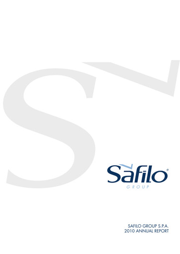 Miniature Safilo Group Rapport annuel 2010