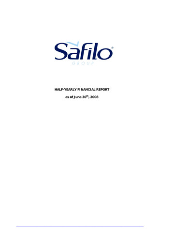 Thumbnail Safilo Group Half-year Report 2008-h1