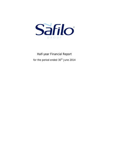 Thumbnail Safilo Group Half-year Report 2014-h1