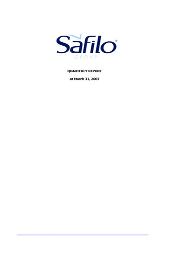 Thumbnail Safilo Group Quarterly Report 2007-q1