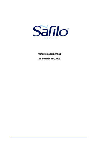 Thumbnail Safilo Group Quarterly Report 2008-q1