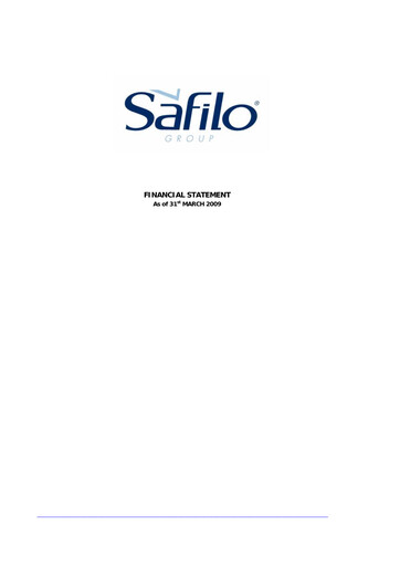 Thumbnail Safilo Group Quarterly Report 2009-q1