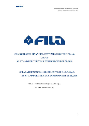 Thumbnail F.I.L.A. - Fabbrica Italiana Lapis ed Affini Financial Statement 2018