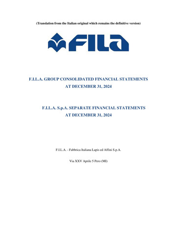 Thumbnail F.I.L.A. - Fabbrica Italiana Lapis ed Affini Financial Statement 2024
