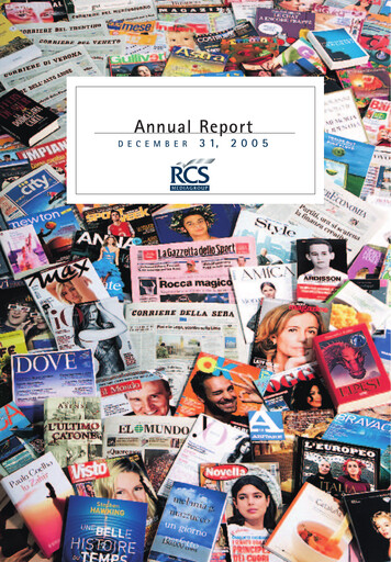 Thumbnail RCS MediaGroup Annual Report 2005