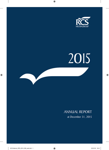 Thumbnail RCS MediaGroup Annual Report 2015