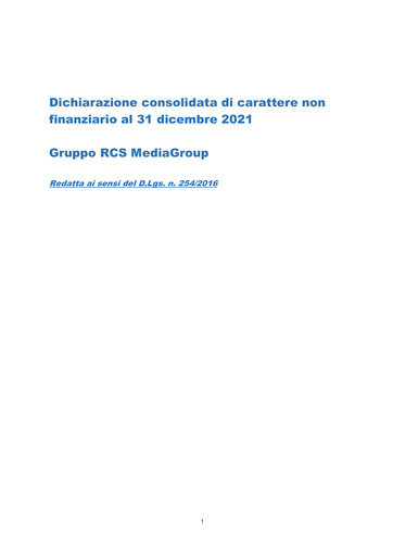 Thumbnail RCS MediaGroup ESG Report 2021