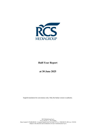 Thumbnail RCS MediaGroup Half-year Report 2025-h1