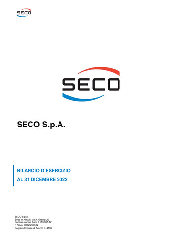 Thumbnail Seco S.p.A. Financial Statement 2022