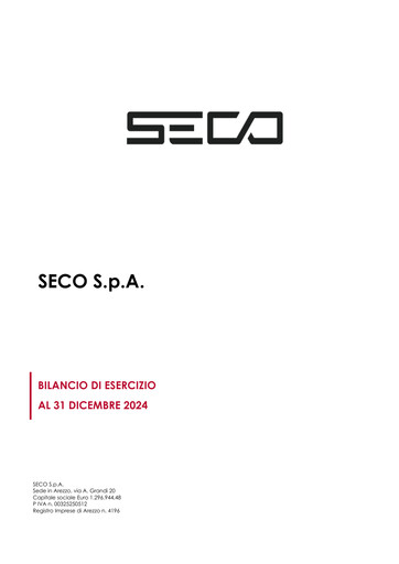 Thumbnail Seco S.p.A. Financial Statement 2024