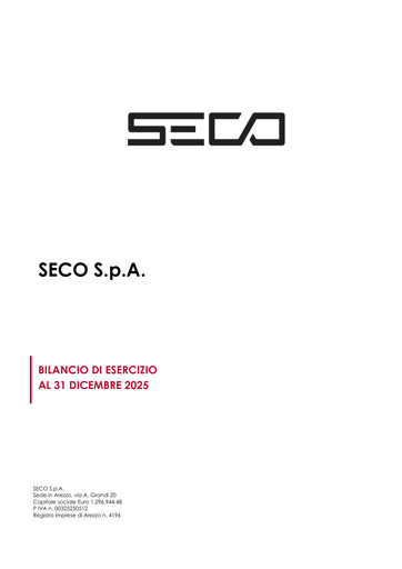 Thumbnail Seco S.p.A. Financial Statement 2025