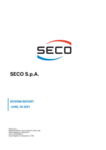 Thumbnail Seco S.p.A. Half-year Report 2021