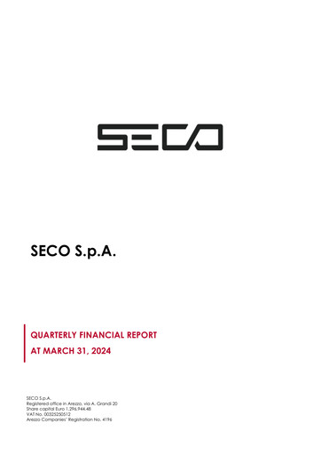 Thumbnail Seco S.p.A. Quarterly Report 2024-q1