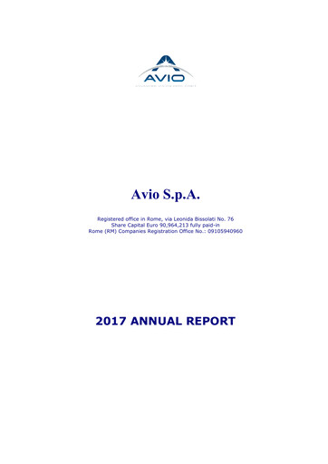 Miniature Avio S.p.A. Rapport annuel 2017