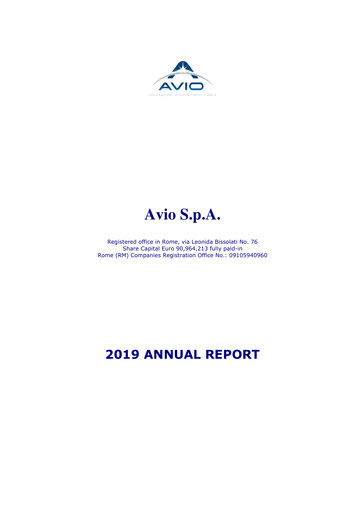 Miniature Avio S.p.A. Rapport annuel 2019
