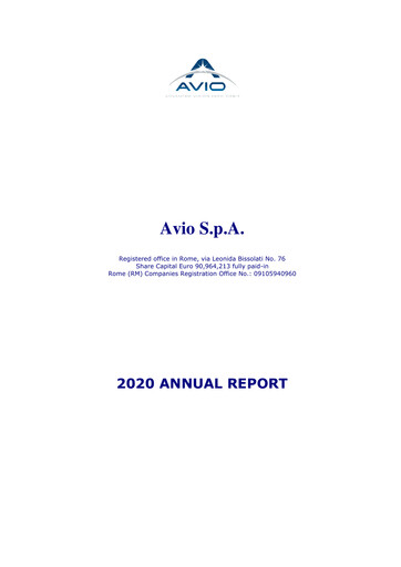 Miniature Avio S.p.A. Rapport annuel 2020