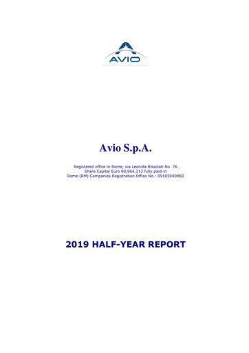 Thumbnail Avio S.p.A. Half-year Report 2019