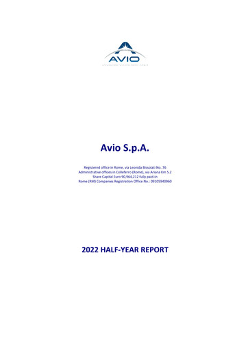 Thumbnail Avio S.p.A. Half-year Report 2022