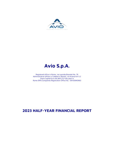 Thumbnail Avio S.p.A. Half-year Report 2023