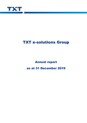 Thumbnail TXT e-solutions Annual Report 2019