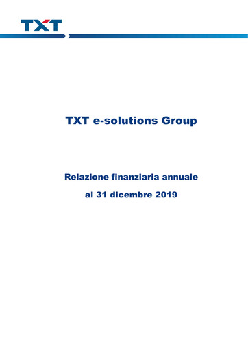 Thumbnail TXT e-solutions Annual Report 2019
