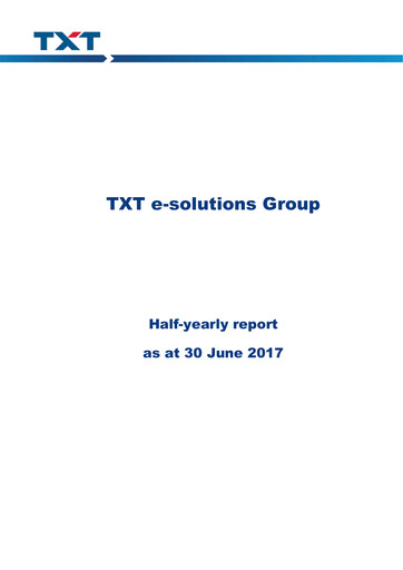 Thumbnail TXT e-solutions Half-year Report 2017-h1