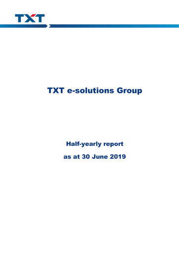 Thumbnail TXT e-solutions Half-year Report 2019-h1