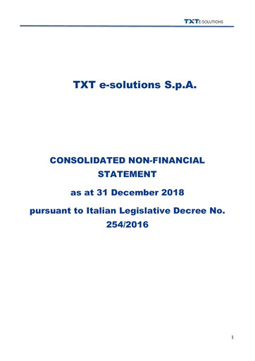 Thumbnail TXT e-solutions Sustainability Report 2018