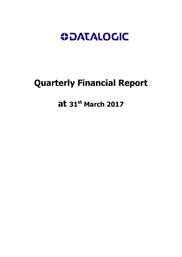 Thumbnail Datalogic S.p.A. Quarterly Report 2017-q1